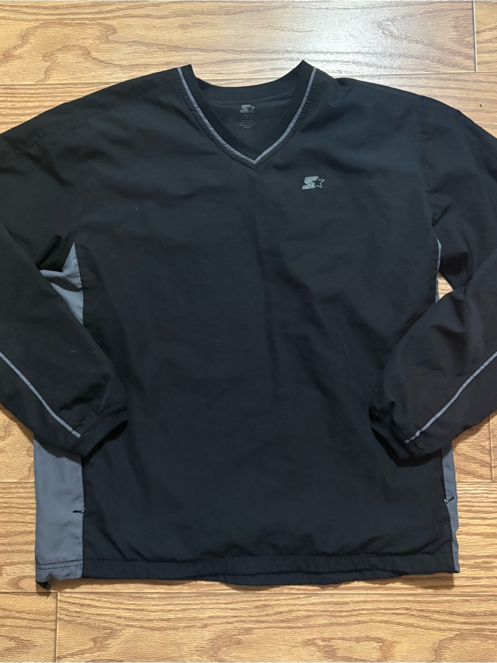 Starter Athletic Black Windbreaker Jacket With Pockets Size Men’s Medium